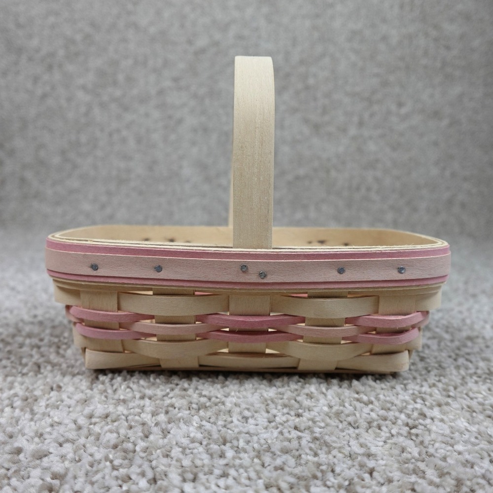 Longaberger 2000 Horizon of Hope Basket Whitewashed Pink American Cancer Society